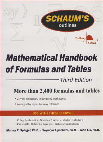 MATHEMATICAL HANDBOOK OF FORMULAS AND TABLES